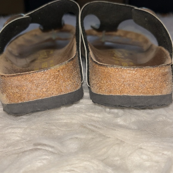 Papillio by Birkenstock Gizeh Birko-Flor Leather Footbed Sandals Blue, Size 8 - Picture 9 of 15